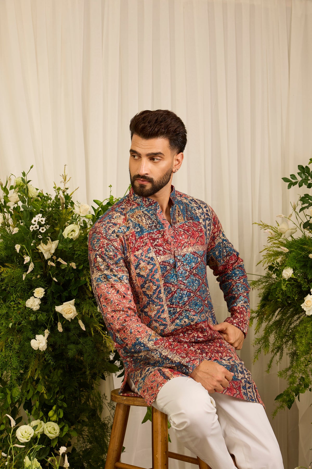The Ravel — A Contemporary short Kurta with Traditional Abstract Motifs