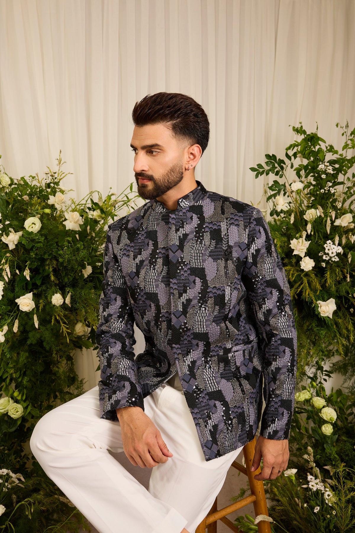The Saphire -The Midnight black  Cut-Dana bandgala