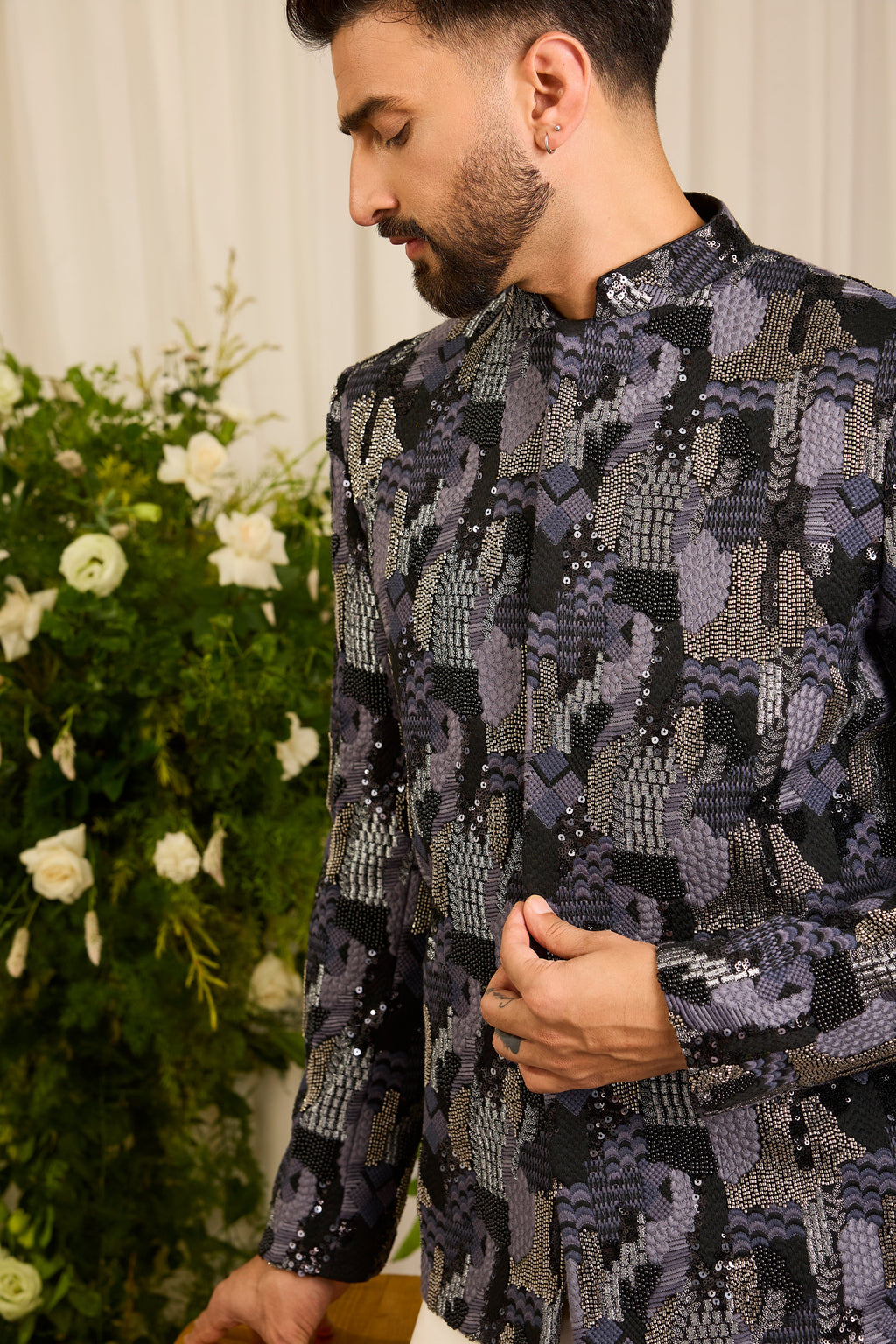 The Saphire -The Midnight black  Cut-Dana bandgala