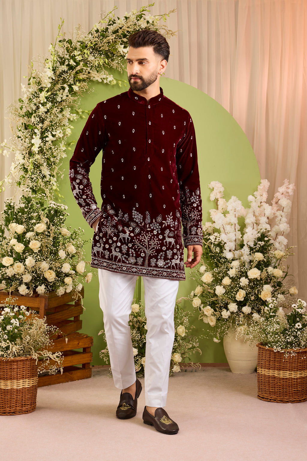 The Crowned - A Short Kurta with Sculpted Cut-Dana Wildlife