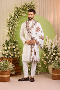 Whote chikankari stole